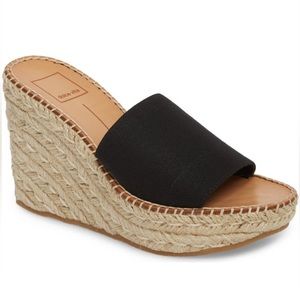 Dolce Vita Pim Platform Wedge Slide in Black size 6.5M